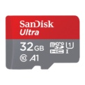 SanDisk MicroSD 32GB Ultra UHS-I Class 10 - Red and white color, with SD adapter - MicroSDHC - Class 10 - Reading speed: 100 MB / s - Level 4 protection - Item