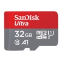 SanDisk MicroSD 32GB Ultra UHS-I Clase 10 - Color rojo y blanco, con adapador SD - MicroSDHC - Clase 10 - Velocidad de lectura: 100 MB/s - Protección de Nivel 4 - Ítem