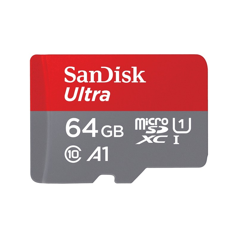 SanDisk MicroSDXC 64GB Ultra A1 + Adaptateur Classe 10
