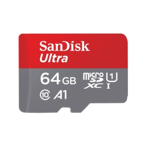 SanDisk MicroSDXC 64GB Ultra A1 + Adaptador Classe 10