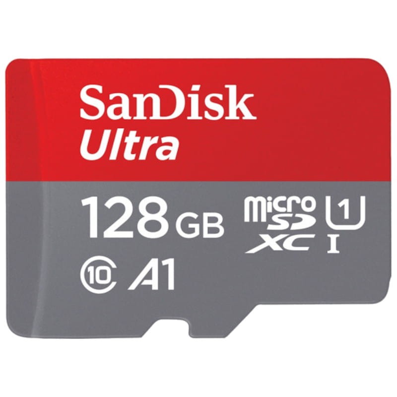 SanDisk MicroSDXC128 GB Ultra A1 + Adaptador Classe 10