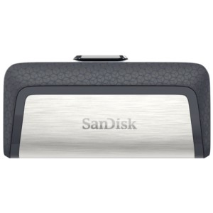 SanDisk Ultra Dual USB-C/USB 3.2 128 Go Noir/Argent - Clé USB