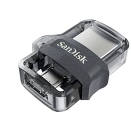 SanDisk Ultra Dual Drive m3.0 128GB USB 3.2 Preto/Prata - Unidade Flash USB - Fechado