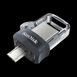 SanDisk Ultra Dual Drive m3.0 256GB USB 3.2 Preto/Prata - Unidade Flash USB