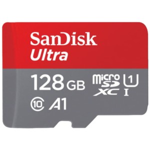 SanDisk MicroSD 128GB Ultra UHS-I + Adaptador de classe 10