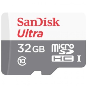 SanDisk MicroSD 32GB Ultra UHS-I + Adaptador de classe 10