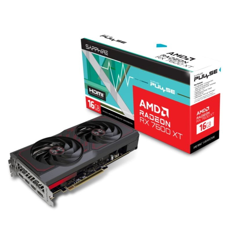 Sapphire PULSE PULSE Radeon RX 7600 XT AMD 16GB DDR6 - Placa gráfica - Item