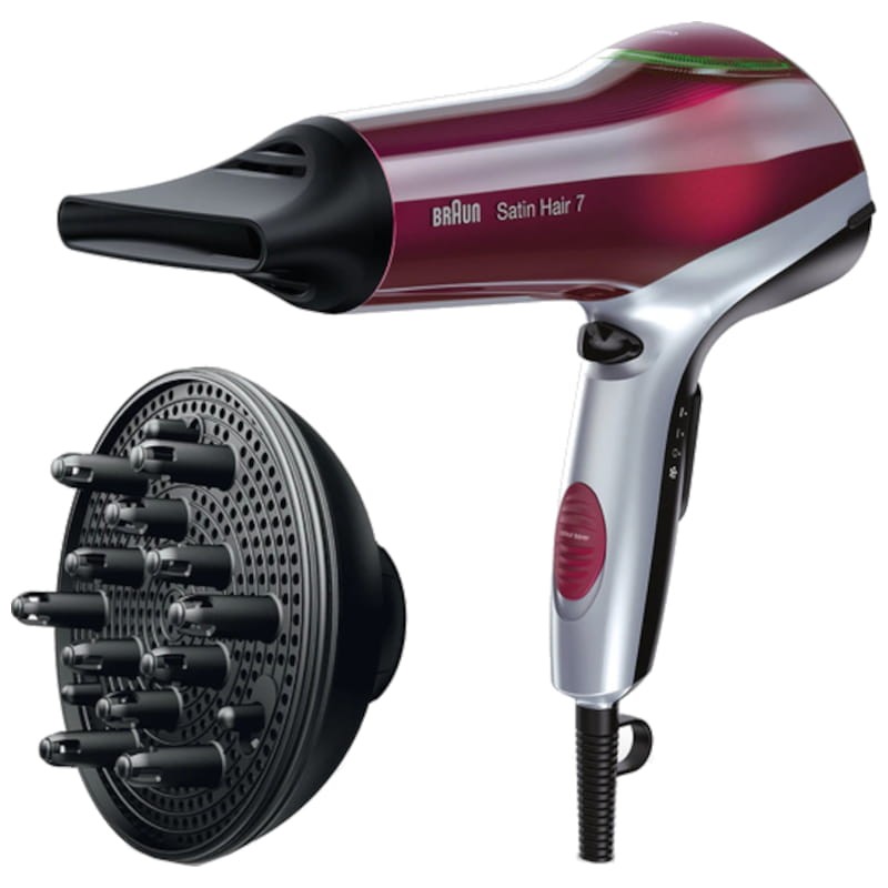 Secador de Pelo Braun HD770 2200W Rojo y Plata - Ítem1