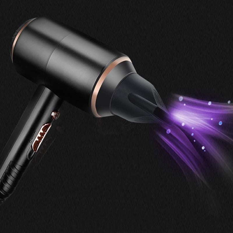 Secador de Cabelo Kemei KM-8896 SuperPower 4000W 4 em 1 Preto/Dourado - Item1