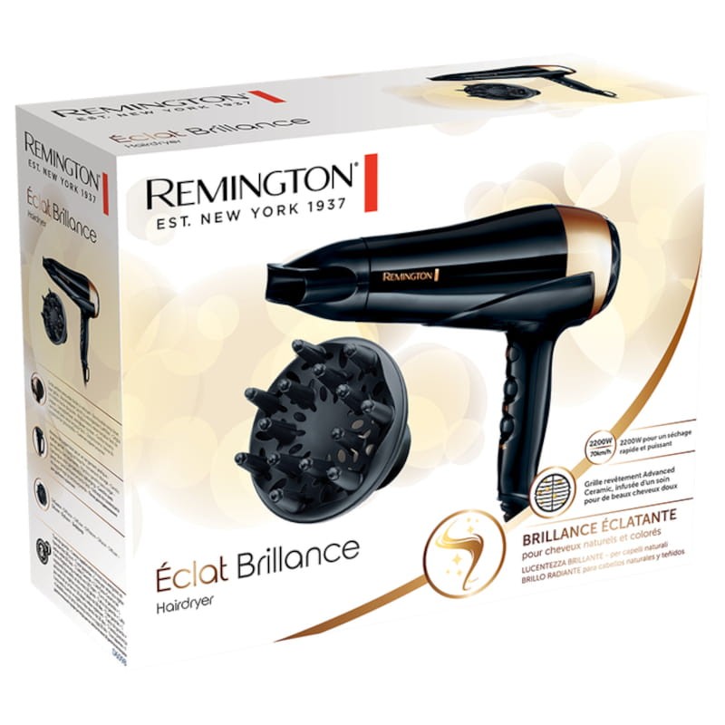 Secador Remington D6098 2200W Negro, Bronce - Ítem3