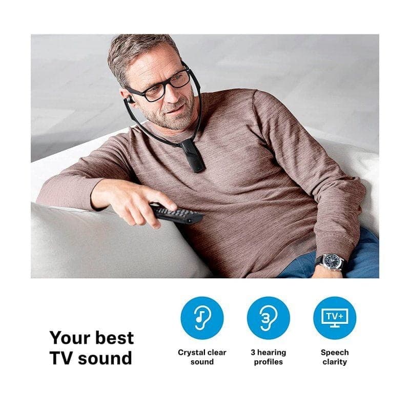 Sennheiser RS 5200 Volume independente 70 metros Preto - auscultadores para TV imagem real colocada por uma pessoa 