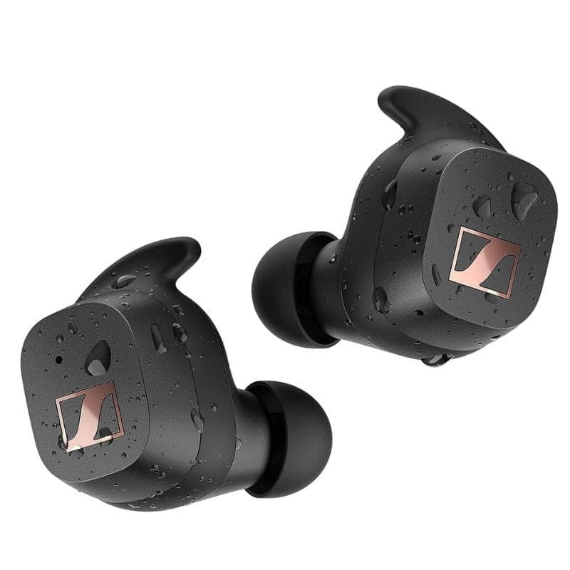 Sennheiser SPORT True Wireless Táctil IP54 7 mm Negro - Auriculares inalámbricos imagen de los auriculares mojados