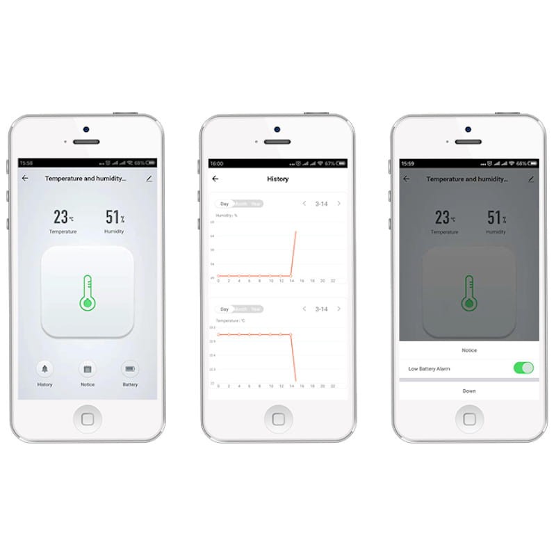 Sensor de Temperatura y Humedad Zemismart Zigbee - Ítem2