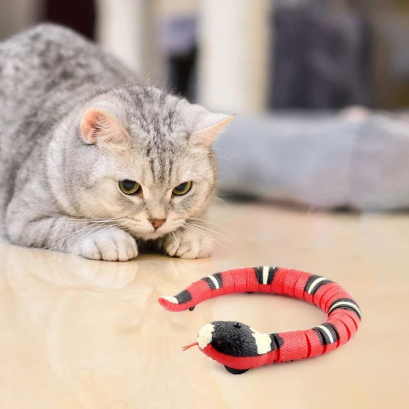 Serpiente Astuta Roja con Detección Inteligente 9909s – Juguete Interactivo para Gatos - Ítem1
