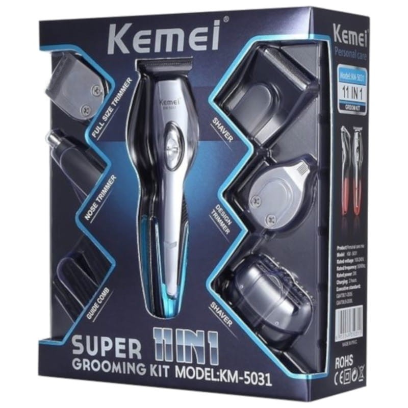 Set de Afeitado Kemei KM-5031 11 en 1 Pelo y Barba - Ítem5