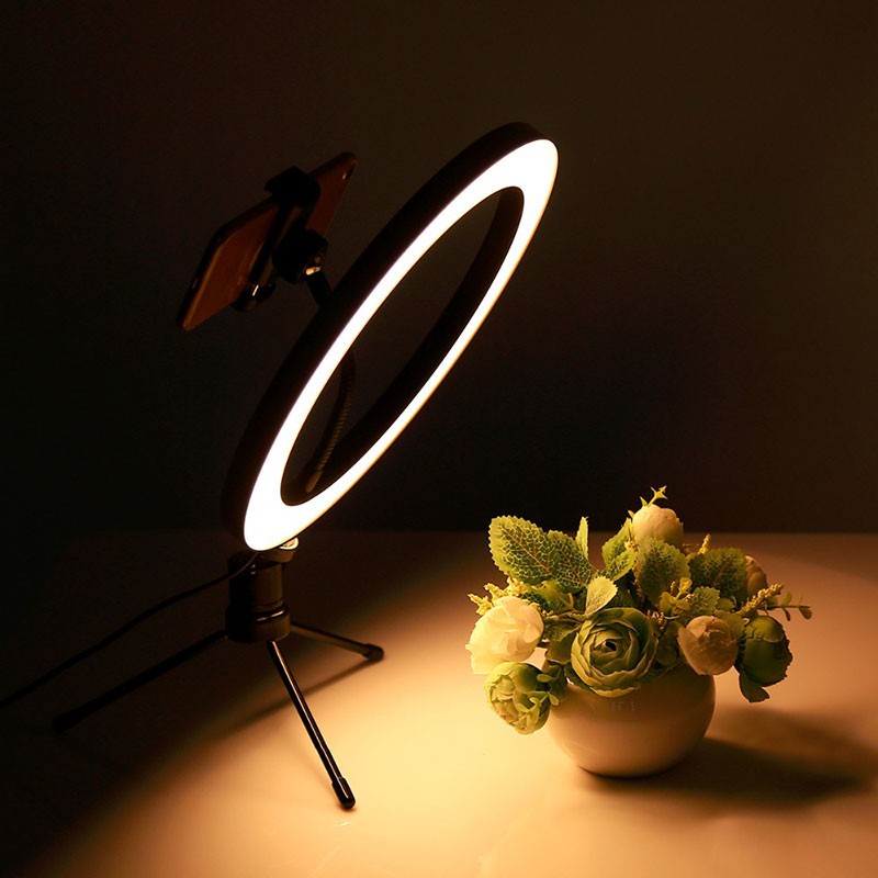 Conjunto de Gravação com Anel LED Ajustável 26cm + Tripé com Suporte Smartphone 210cm - Classe B Refurbished - Item6