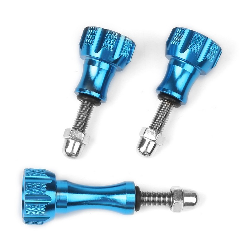 Set Tornillos de Aluminio CNC 1/4 - Accesorio Cámara Deportiva Azul - Ítem2