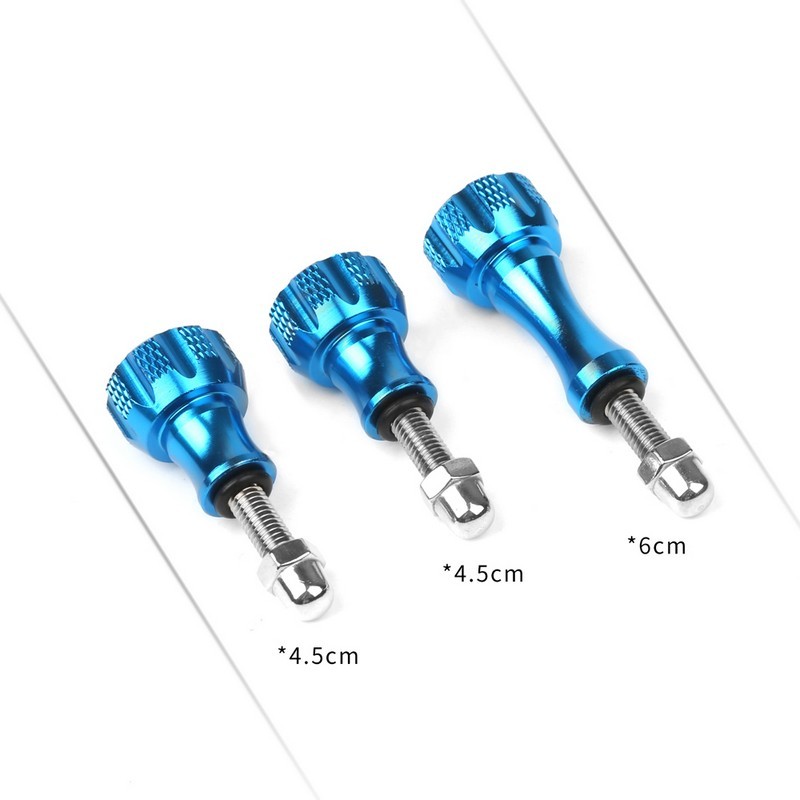 Set Tornillos de Aluminio CNC 1/4 - Accesorio Cámara Deportiva Azul - Ítem3