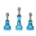 Set Tornillos de Aluminio CNC 1/4 Pulgadas - Color azul - Ítem1