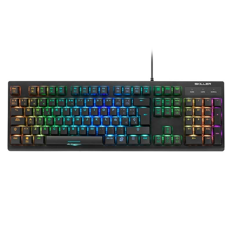 Teclado Mecânico Sharkoon SKILLER SGK30 RGB USB ES Switch Azul - Item