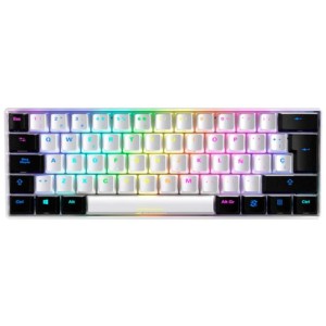 Teclado Mecânico Sharkoon SKILLER SGK50 S4 Branco RGB USB-C ES Switch Vermelho