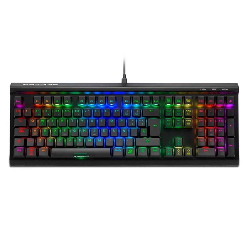 Teclado Mecânico Sharkoon SKILLER SGK60 RGB USB-C ES Switch Vermelho - Item