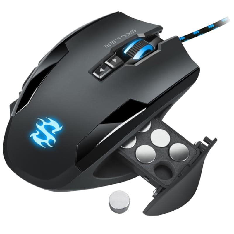 Sharkoon Skiller SGM1 USB 10800 DPI Negro - Ratón Gaming Vista superior con pesas