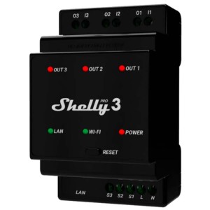 Relé Shelly Pro 3 Preto