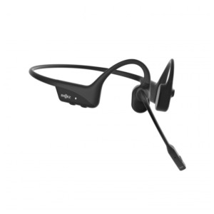 SHOKZ OpenComm 2 Noir - Casque sans fil à conduction osseuse pour le travail, les appels, les réunions