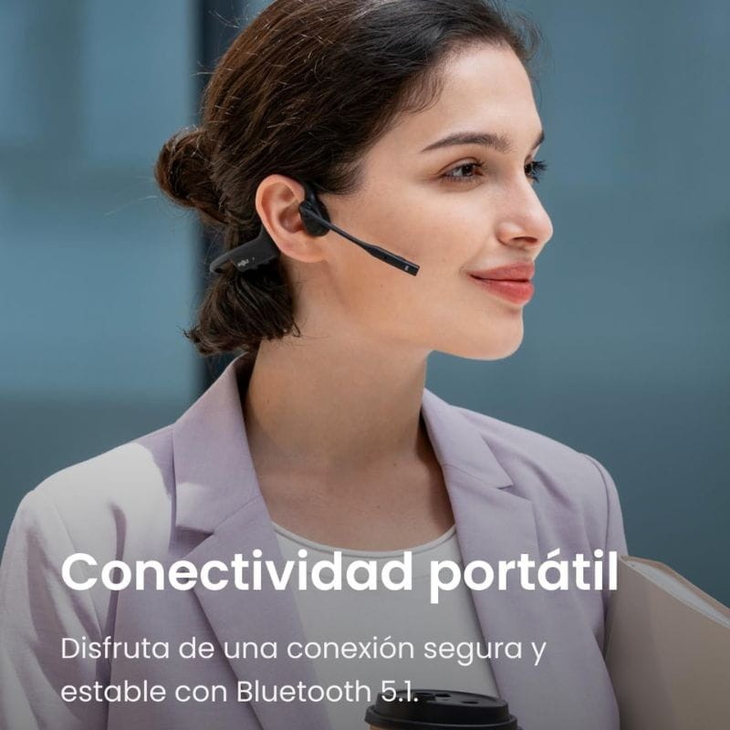 SHOKZ OpenComm 2 Noir - Casque sans fil à conduction osseuse pour le travail, les appels, les réunions - Ítem6