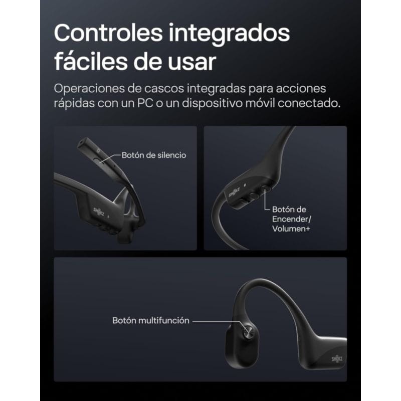 Shokz OpenComm 2 Standard Noir - Casque à conduction osseuse - Ítem10