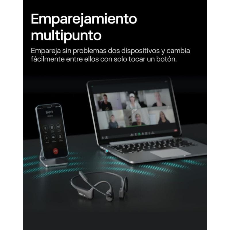 Shokz OpenComm 2 UC USB-A Noir à conduction osseuse - Ítem12