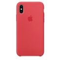Capa em silicone para iPhone XS em cor Framboesa Vermelha - Item