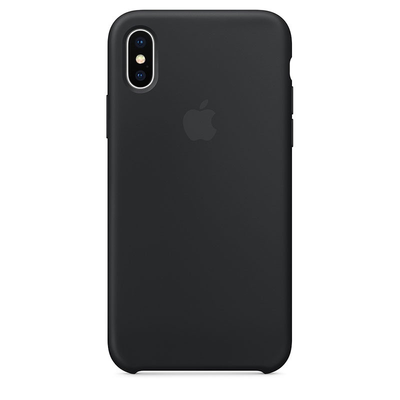 Capa em silicone para iPhone XS em cor Preto