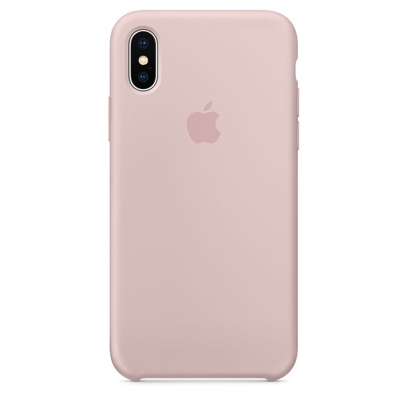 Capa em silicone para iPhone XS em cor Rosa Areia