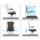 Chaise de Bureau Hbada HDNY163WM Blanc/Noir - Ítem7