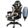 Gaming Chair 813 Massage 7 points White / Black Footrest - Item1