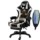 Silla Gaming 813 Masaje 7 puntos Blanco/Negro Reposapiés - Ítem1
