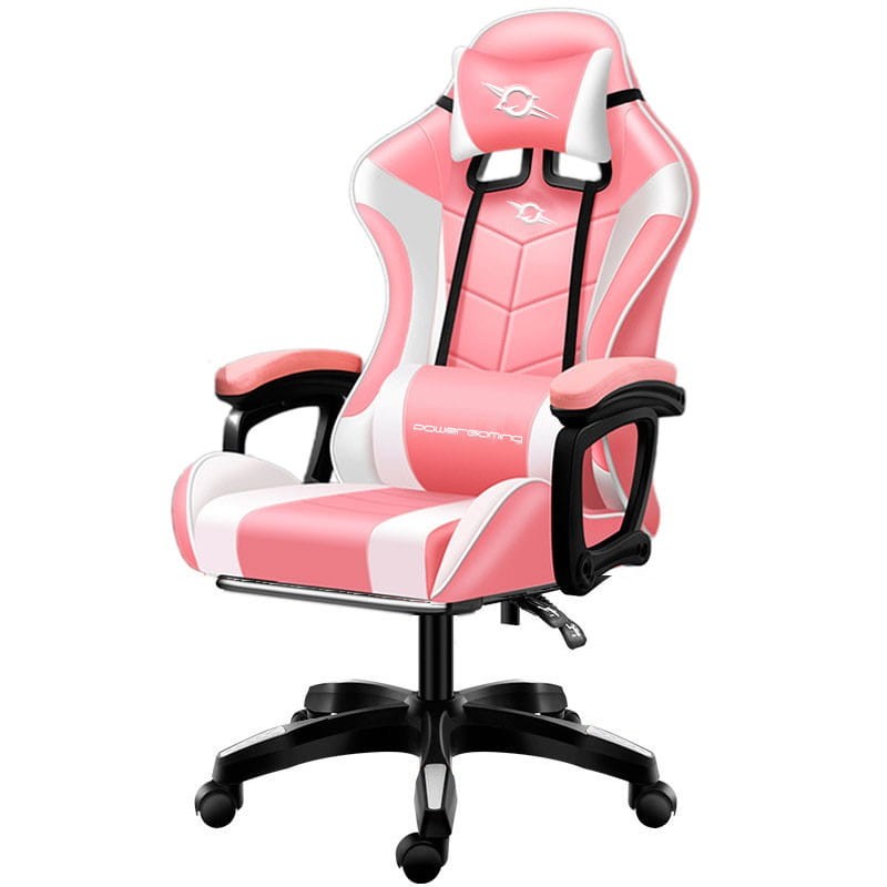 Silla Gaming PowerGaming Blanco/Rosa - Adaptado a ti - Cómodo