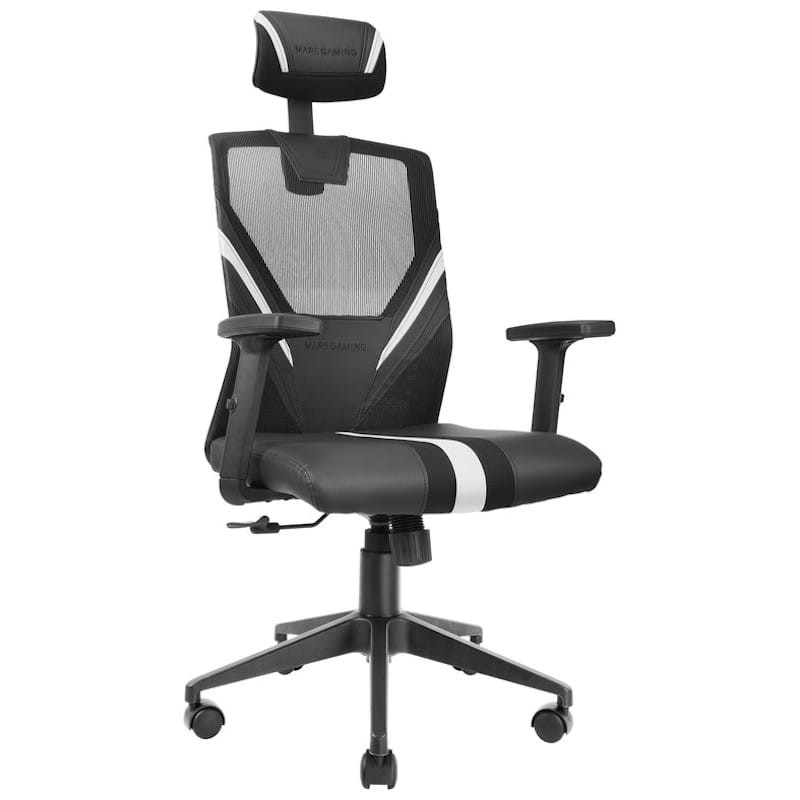 Silla Gaming PowerGaming Blanco/Verde - Con Reposapiés