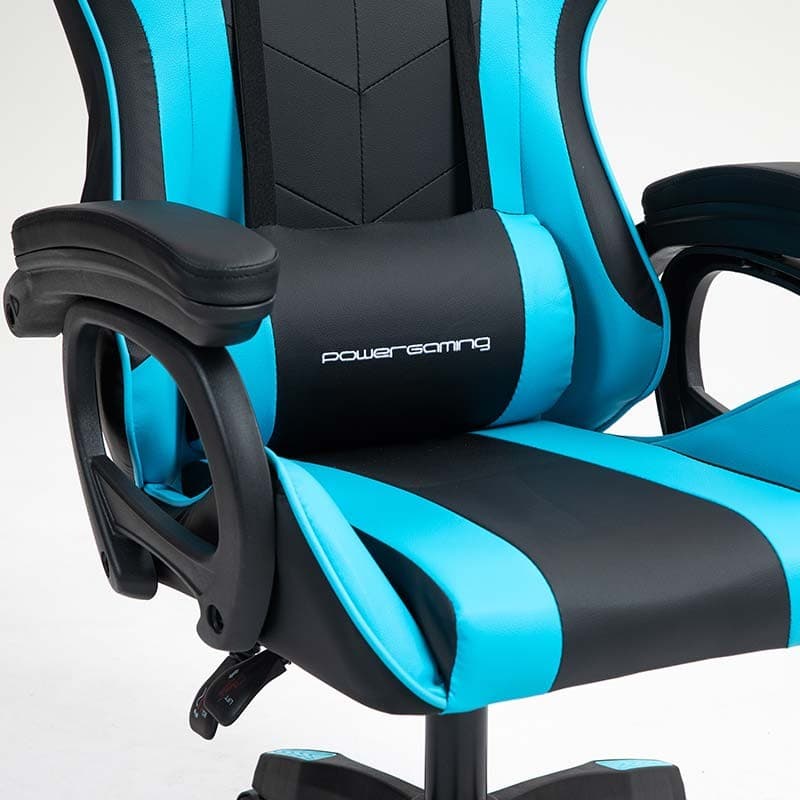 almofada lombar da Cadeira Gaming PowerGaming Preto+Azul