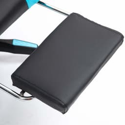 apoio para pés da Cadeira Gaming PowerGaming com 7 pontos de Massagem e Apoio para Pés Preto+Azul