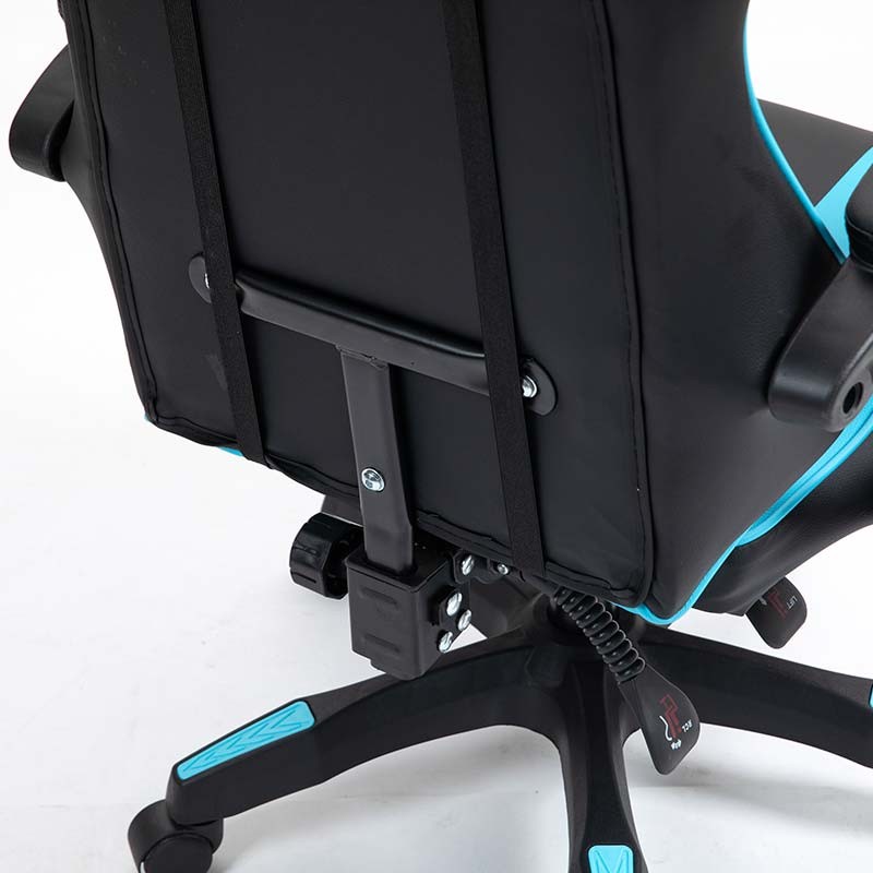 PowerGaming Silla 7 puntos Masaje Reposapiés Negro+Azul - Ítem11