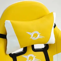 almofada cervical da Cadeira Gaming PowerGaming Branco+Amarelo