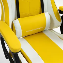 almofada lombar da Cadeira Gaming PowerGaming Branco+Amarelo