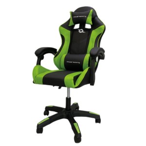 Chaise Gaming PowerGaming avec Haut-parleur Bluetooth et Massage Noir/Vert