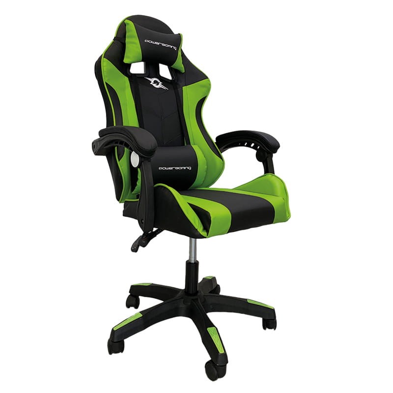 Silla Gaming PowerGaming con Altavoz Bluetooth y Masaje Negro/Verde - Ítem2