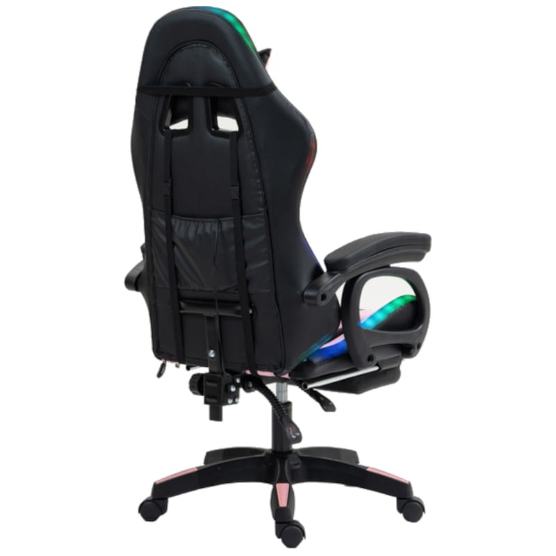 PowerGaming LED RGB Chaise repose-pieds Noir+Rose - Ítem3