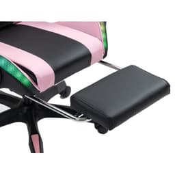 Repose-pieds pour chaise PowerGaming LED RGB Noir+Rose Vue détaillée du repose-pieds