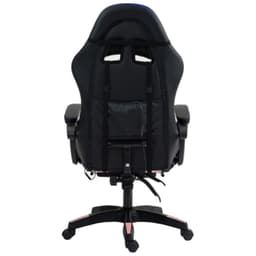 Repose-pieds pour chaise PowerGaming LED RGB noir + rose vue arrière
